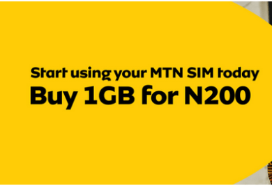 MTN Welcome Back Offer: How to Buy MTN 1GB For N2000